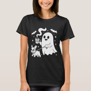Camiseta Perro Fantasma Bulldog Francés Café Halloween