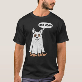 Camiseta Perro fantasma divertido de pastor alemán en Hallo