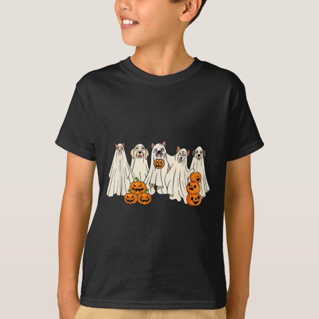 Camiseta Perro Fantasma Perrito Lindo Disfrazado De Fantasm (Anverso)