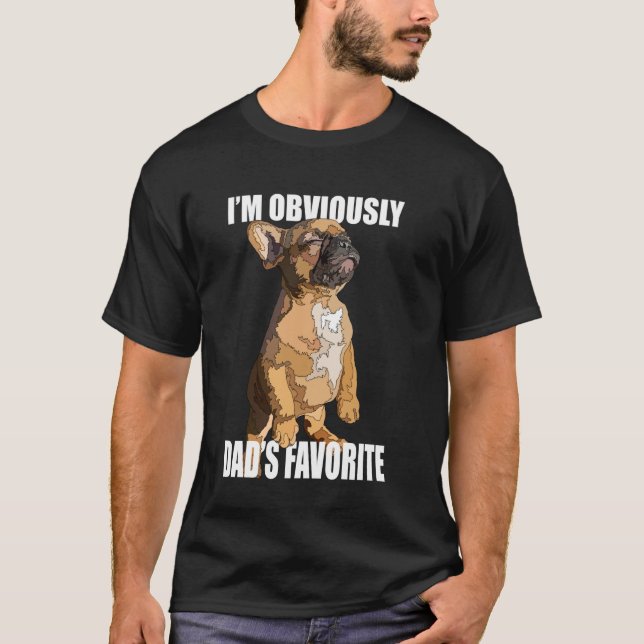 Camiseta Perro favorito de Frenchie Dad (Anverso)