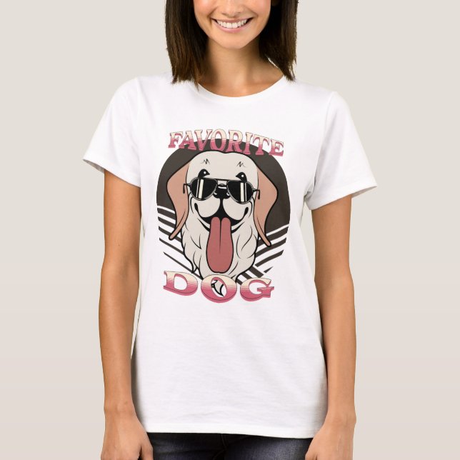 Camiseta Perro favorito, lindo perro gracioso mamá/papá (Anverso)