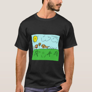 Camiseta Perro feliz afuera en alguna hierba