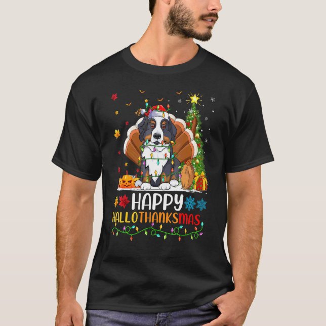 Camiseta Perro Feliz Boyero de Berna Hellothanksmas (Anverso)