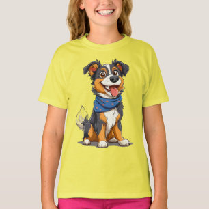 Camiseta Perro Feliz con una Bandana Azul