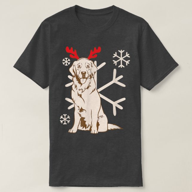 Camiseta Perro Feliz Navidad Celebraciones Fiesta Reindeer  (Diseño del anverso)