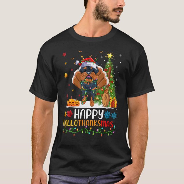 Camiseta Perro Feliz Perro Griffon de Bruselas Hellothanksm (Anverso)