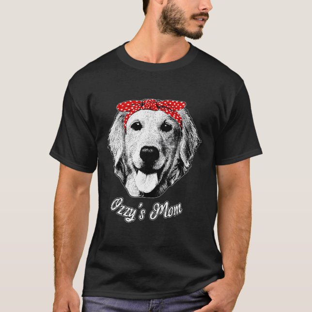 Camiseta Perro femenino llamado Ozzy Golden Retriever (Anverso)