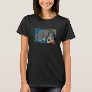 Camiseta Perro fibonacci o cociente dorado y espiral o fibo