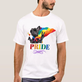 Camiseta Perro Fiesta del Orgullo en el Cabo del Arcoiris