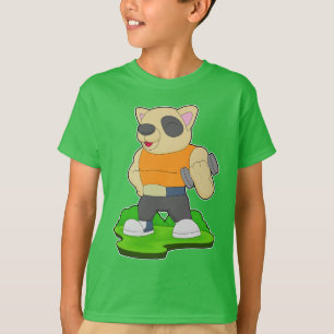 Camiseta Perro Fisicoculturista Mancuerna Fisicoculturismo