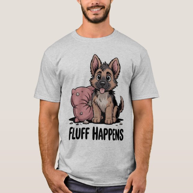 Camiseta Perro "Flauta" de pastor alemán (Anverso)