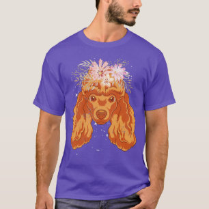 Camiseta Perro Floral Propietario Perro Lover Flor Corona P