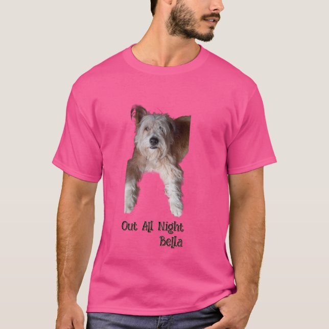 Camiseta Perro, Foto Y Personalizable De Nombre, (Anverso)