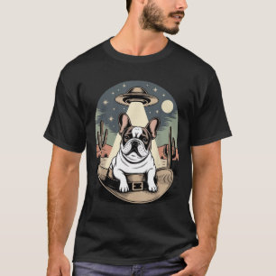 Camiseta Perro francés vintage OVNI Occidental