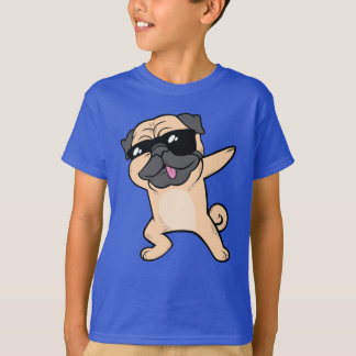 Camiseta Perro fresco del barro amasado que frota en gafas