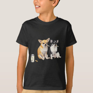 Camiseta Perro fumando cigarrillo chihuahua divertido meme
