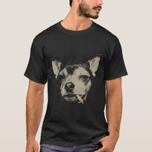 Camiseta Perro Fumando Cigarrillo Chihuahua Meme