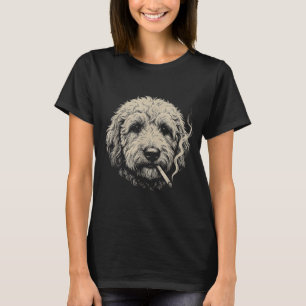 Camiseta Perro fumando cigarrillo divertido meme de Goldend