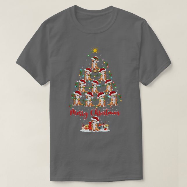 Camiseta Perro galés Corgi coincidiendo con Santa Welsh Cor (Diseño del anverso)