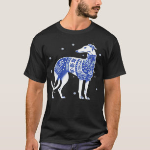 Camiseta Perro Galgo de Navidad con una espantosa sudadera