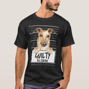 Camiseta Perro Galgo Mugshot Culpable