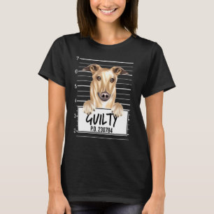 Camiseta Perro Galgo Mugshot Culpable