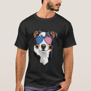 Camiseta Perro Ganadero Australiano Bandera Americana Patri