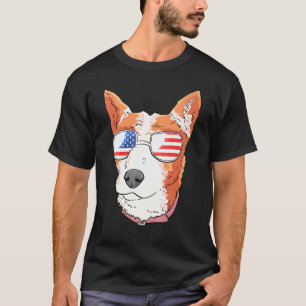 Camiseta Perro Ganadero Australiano Bandera Usa Merica Lind