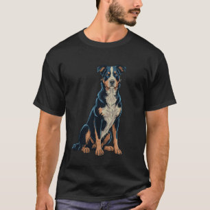 Camiseta Perro Ganadero Australiano Blue Red Heeler Sentado