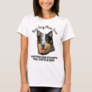 Camiseta Perro Ganadero Australiano de Cola Corta mejor mam