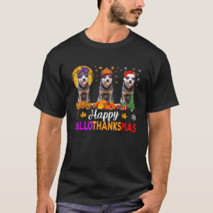 Camiseta Perro Ganadero Australiano Halloween Navidad Hallo