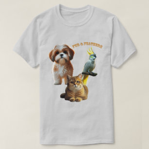 Camiseta Perro, gato y orina de pájaro de mascotas
