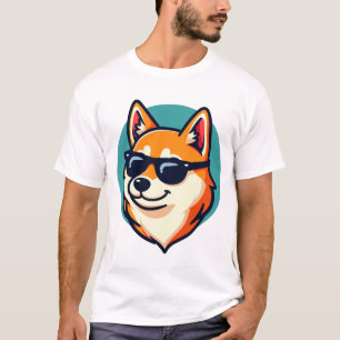 Camiseta Perro Genial con Gafas de Sol Mascota de Dibujos A