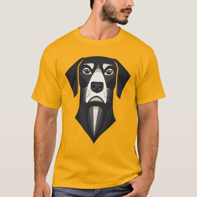 Camiseta Perro geométrico minimalista (Anverso)