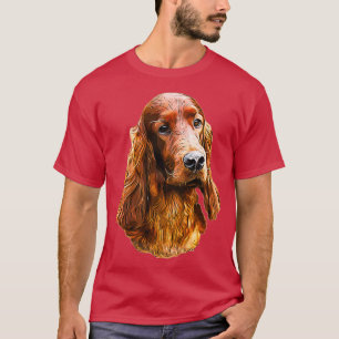 Camiseta Perro glamoroso del Setter Irlandés 
