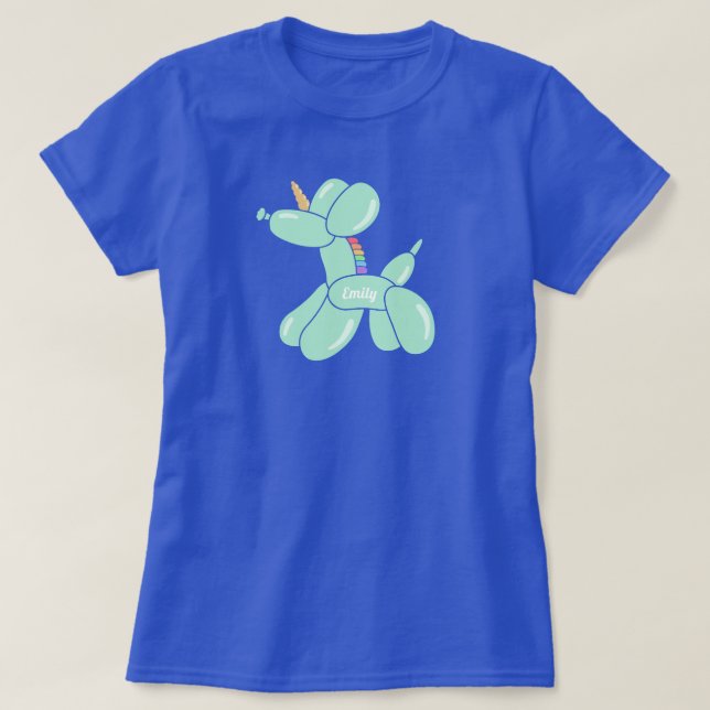 Camiseta Perro globo de orgullo Unicornio Arcoiris (Diseño del anverso)