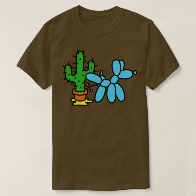 Camiseta Perro globo y cactus Artista de globo Anima de glo (Diseño del anverso)