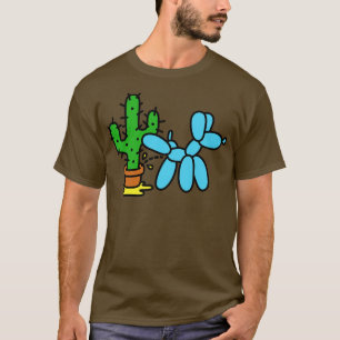 Camiseta Perro globo y cactus Artista de globo Anima de glo