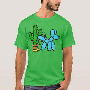 Camiseta Perro globo y cactus Artista de globo Anima de glo