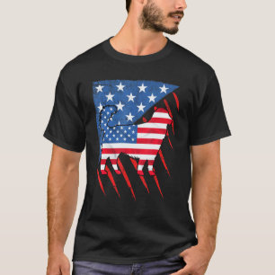 Camiseta Perro Golden Retriever 4 De Julio Merica Hombres M