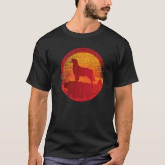 Camiseta Perro Golden Retriever Atardecer Retro