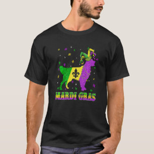 Camiseta Perro Golden Retriever Carnaval de Mardi Gras Bufó