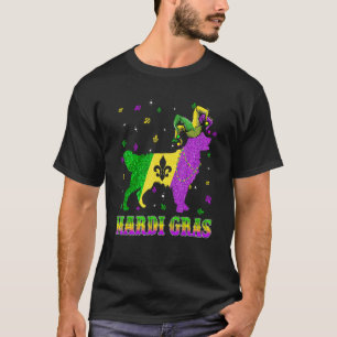 Camiseta Perro Golden Retriever Carnaval de Mardi Gras Bufó