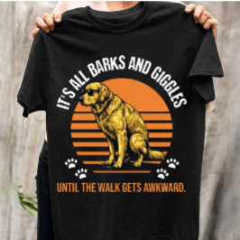Camiseta Perro Golden Retriever Divertido Atardecer Retro I