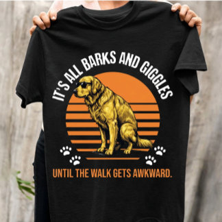 Camiseta Perro Golden Retriever Divertido Atardecer Retro I
