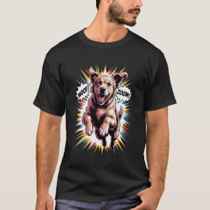 Camiseta Perro Golden Retriever Enérgico Diversión Woof Zoo