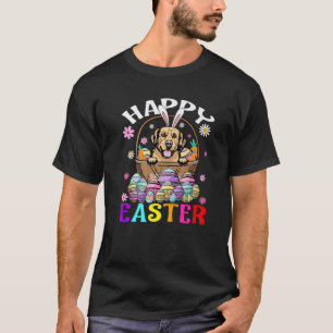 Camiseta Perro Golden Retriever Happy Easter Bunny Eggys
