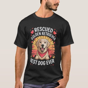 Camiseta Perro Golden Retriever Rescatado El Mejor Perro