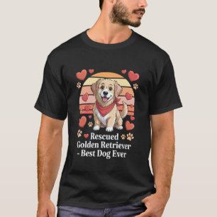 Camiseta Perro Golden Retriever Rescatado El Mejor Perro De
