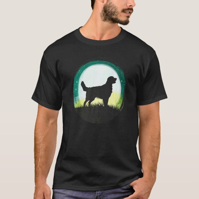 Camiseta Perro Golden Retriever Retro (Anverso)